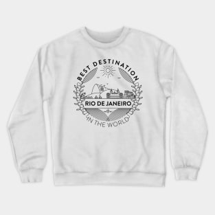 Rio De Janeiro Minimal Badge Design Crewneck Sweatshirt